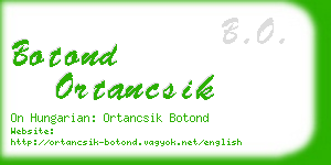 botond ortancsik business card